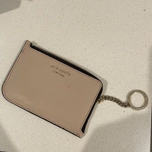 Kate Spade Tan & Black Wallet with Key Attachment